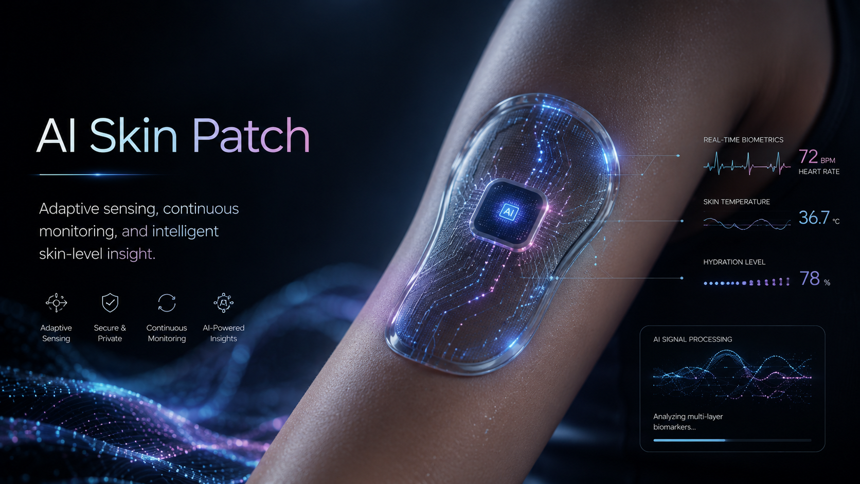 Illustrative AI skin patch interface