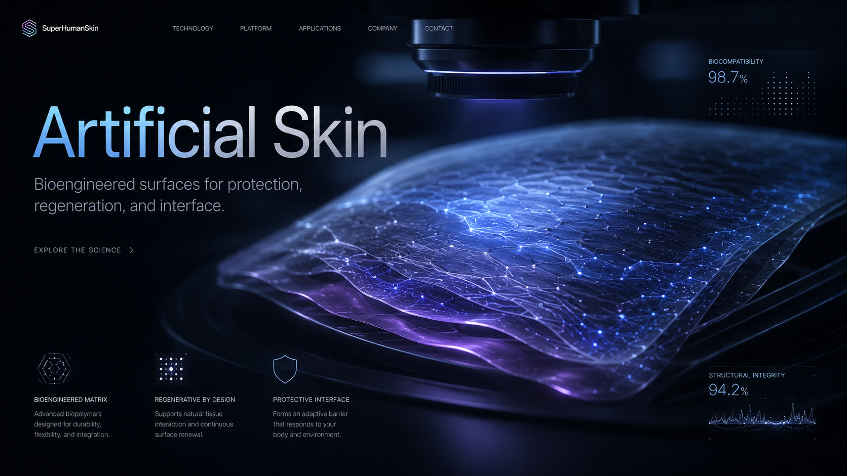 Artificial Skin supporting visual