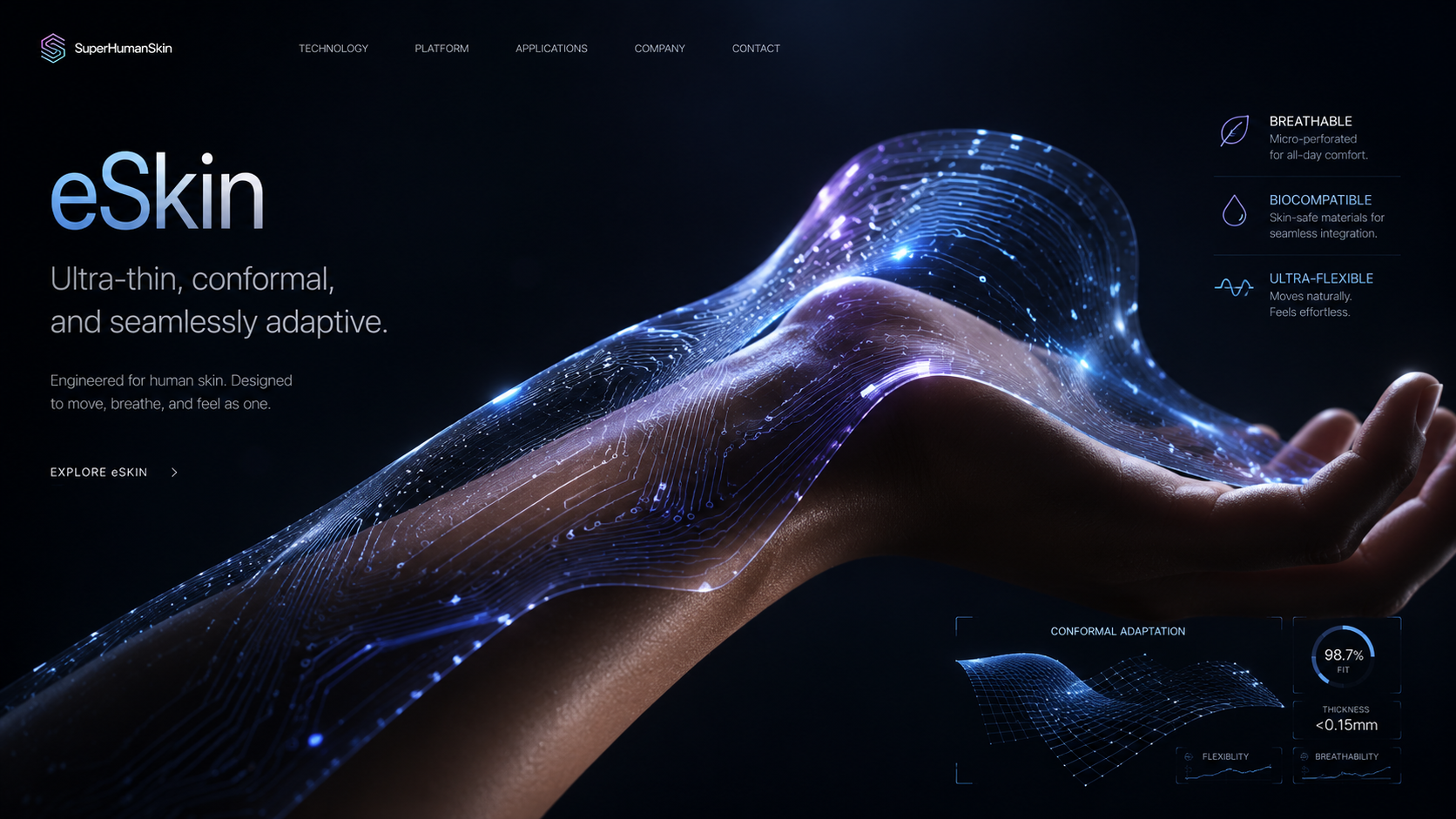 Flexible eSkin membrane concept