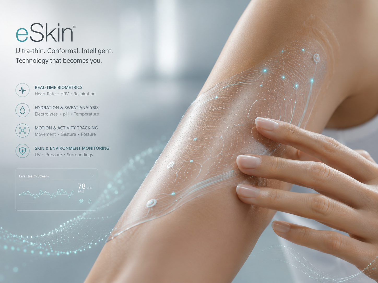 eSkin supporting visual