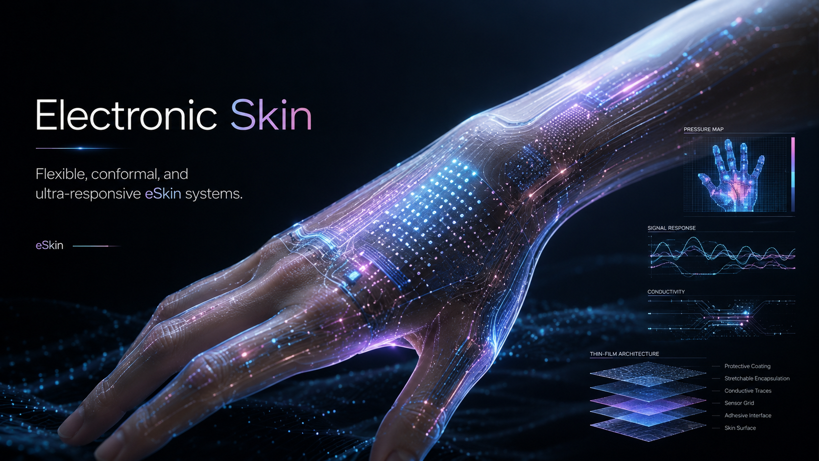 Electronic skin signal architecture