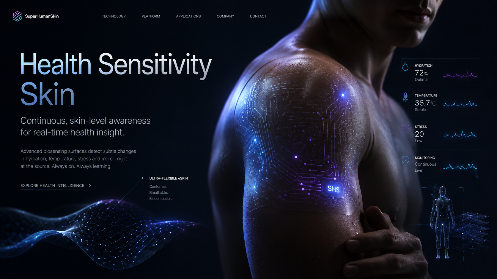 Health-Sensitive Skin supporting visual