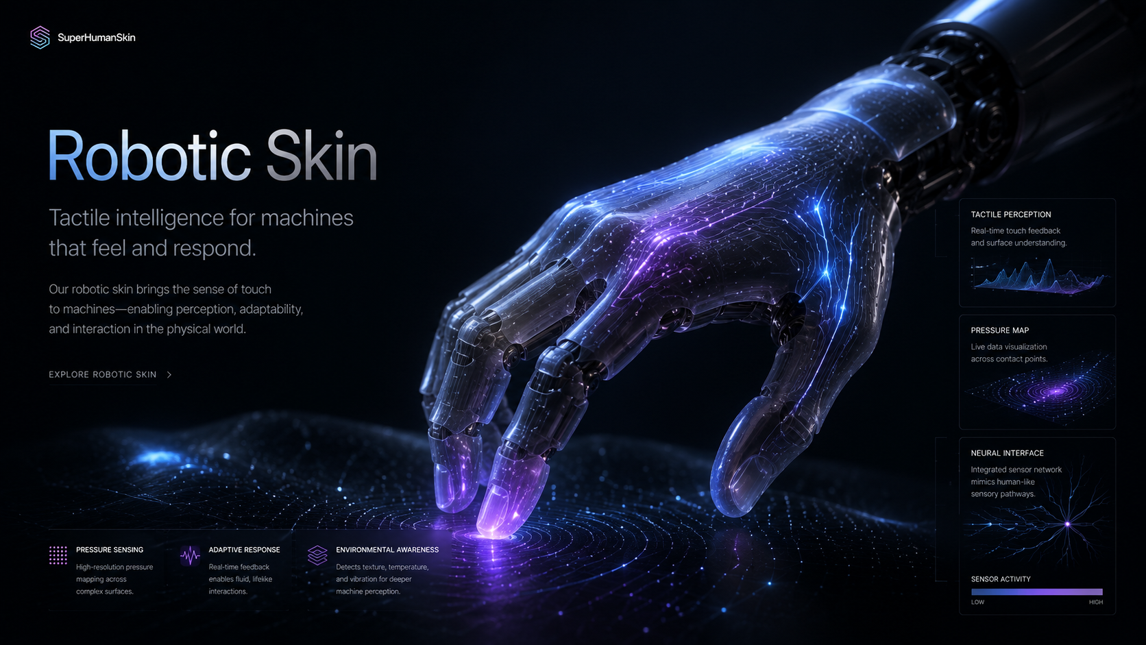 Robotic Skin supporting visual
